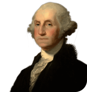 A portrait of President George Washington, former visitor to Cambridge, MA.