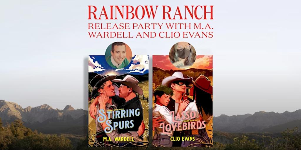 Romance book covers for the Rainbow Ranch Release Party.